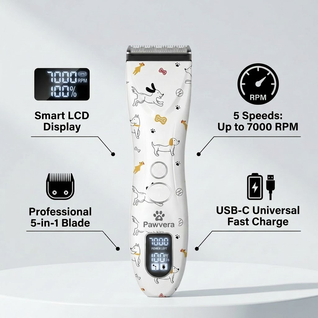 PGC-780 5-Speed Smart Pet Clipper wholesale pet clipper